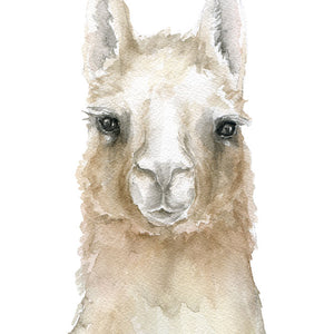 Llama Original Watercolor Painting
