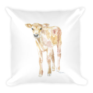 Jersey Calf Watercolor Throw Pillow