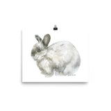 Gray Bunny Rabbit Watercolor 2