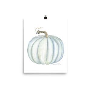 Gray Pumpkin Watercolor