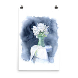 White Peonies Watercolor