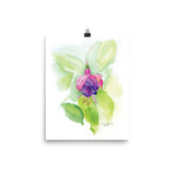 Fuchsia Watercolor Floral