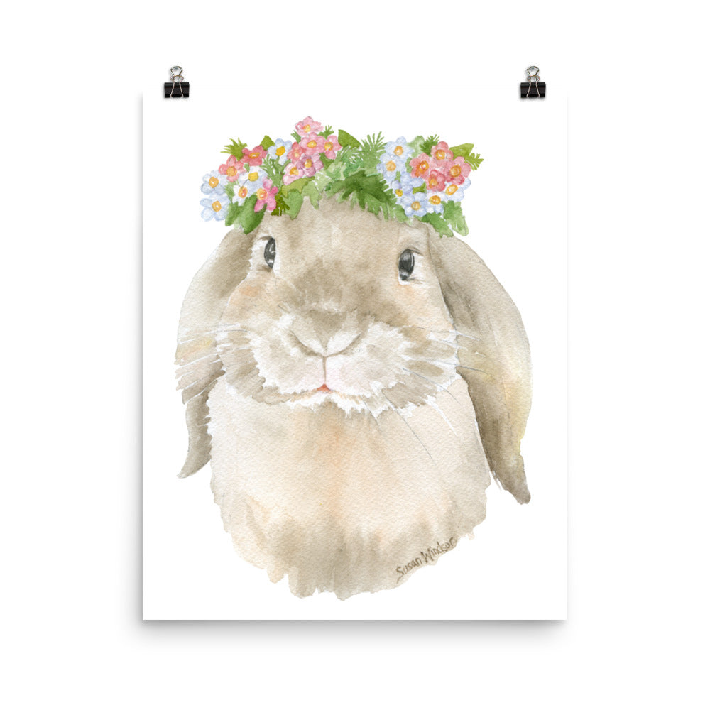 flower rabbit 絵画　イラスト　ドローイング flower rabbit 絵画 イラスト ドローイング A painting of a