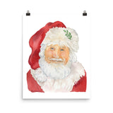 Santa Claus Christmas Watercolor Print