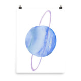Uranus Planet Watercolor art print