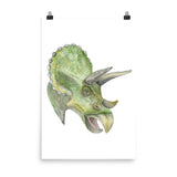 Triceratops Watercolor Print