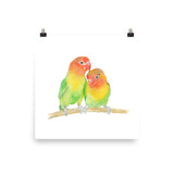 Love Birds watercolor art print