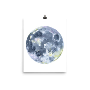 Full Moon Watercolor