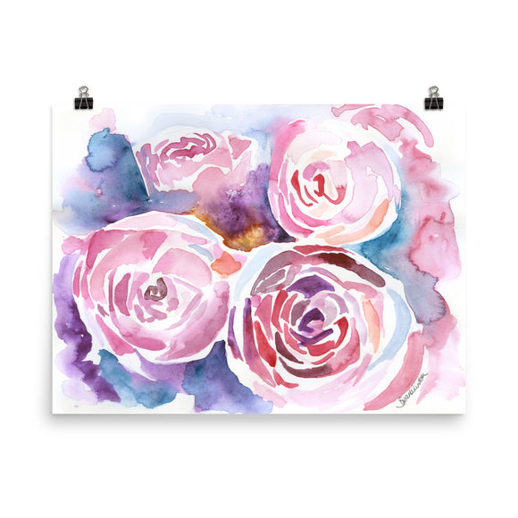 Peonies Watercolor Print