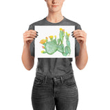 Prickly Pear Cactus Watercolor
