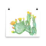 Prickly Pear Cactus Watercolor