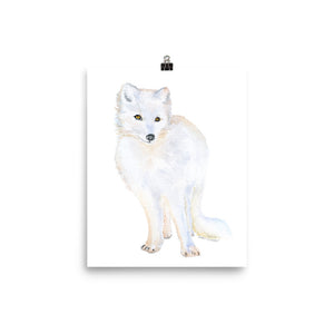 Arctic Fox Watercolor