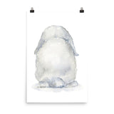 Mini Lop Rabbit Back Watercolor