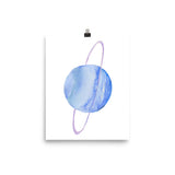 Uranus Planet Watercolor art print