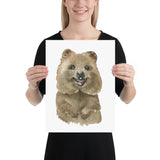 Quokka Watercolor Print - Australian Animals