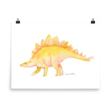 Stegosaurus Dinosaur Watercolor