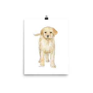 Yellow Labrador Puppy Dog Watercolor