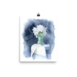 White Peonies Watercolor