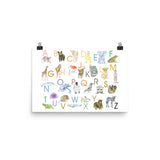 Animal Alphabet Poster 2 Watercolor - Horizontal