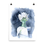 White Peonies Watercolor