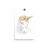 Watercolor Unicorn Flower Crown