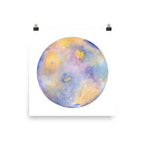 Mercury Planet Watercolor art print