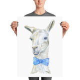 Llama with a Tie Watercolor