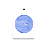 Neptune Planet Watercolor art print