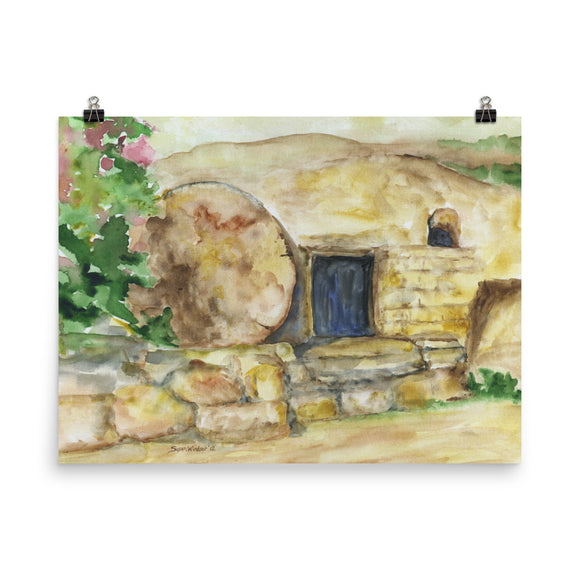 Empty Tomb Easter Watercolor Print