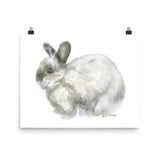 Gray Bunny Rabbit Watercolor 2