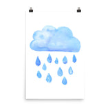 Rain Cloud Watercolor print