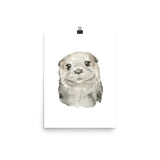 Otter Face Watercolor Print