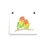 Love Birds watercolor art print