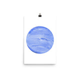 Neptune Planet Watercolor art print