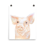 Pink Pig Watercolor