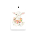 Lamb Floral Watercolor