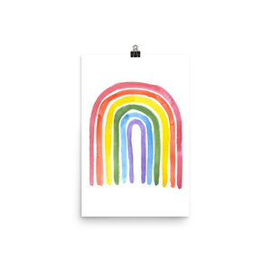 Rainbow Watercolor Poster Print