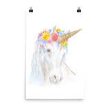 Watercolor Unicorn Flower Crown