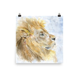 Lion Profile Watercolor