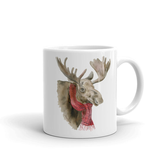 Moose with a Scarf Mug