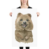 Quokka Watercolor Print - Australian Animals
