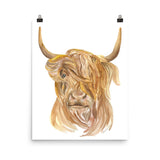 Highland Cow Watercolor