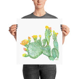 Prickly Pear Cactus Watercolor