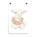 Lamb Floral Watercolor