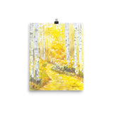 Aspen Trees Watercolor