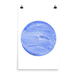 Neptune Planet Watercolor art print