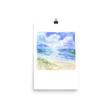 Abstract Beach and Sand Dunes Watercolor