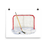 Hockey Watercolor Print