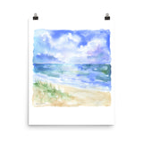 Abstract Beach and Sand Dunes Watercolor