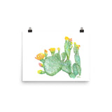 Prickly Pear Cactus Watercolor